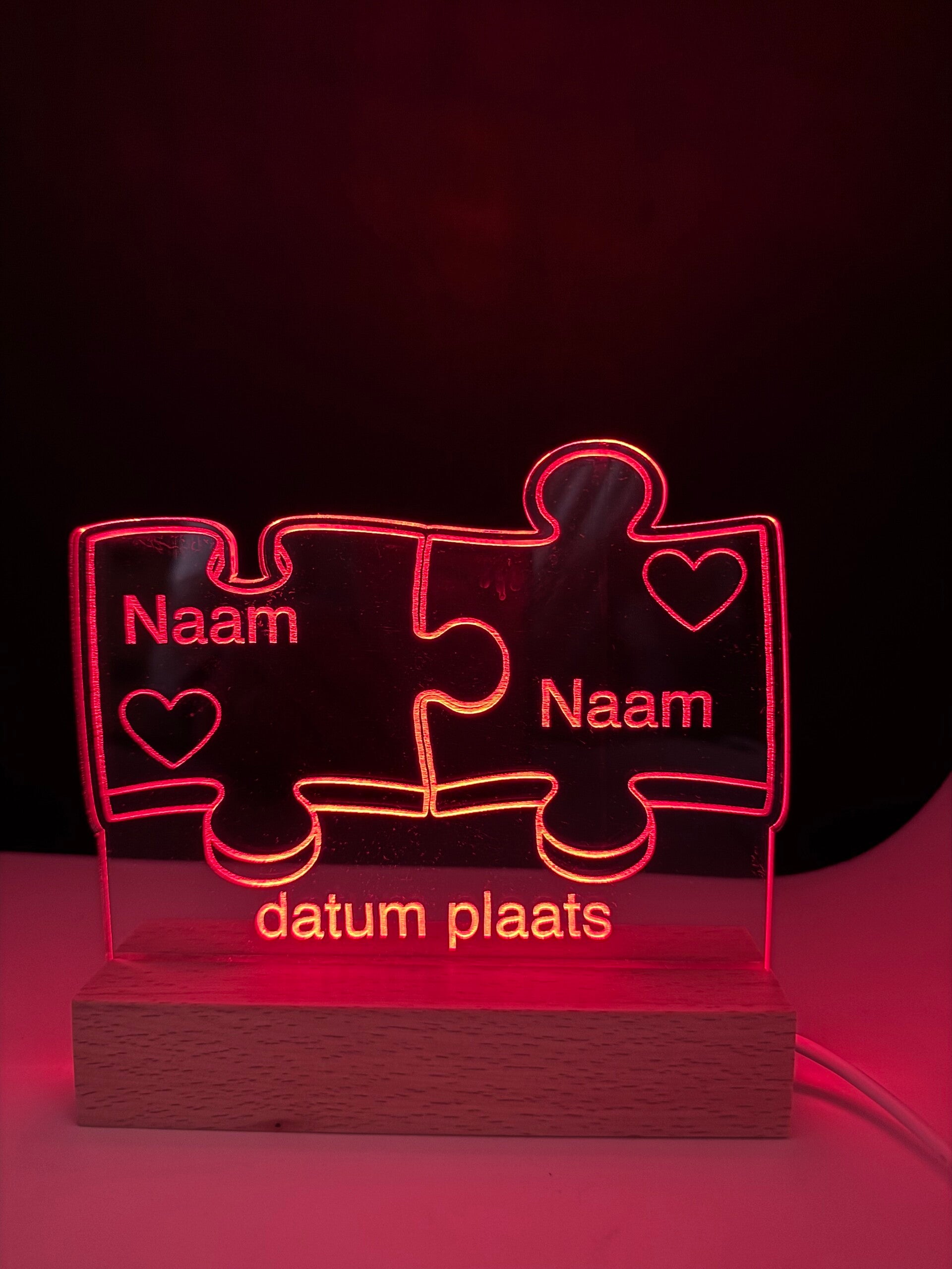 Liefdeslamp met naam