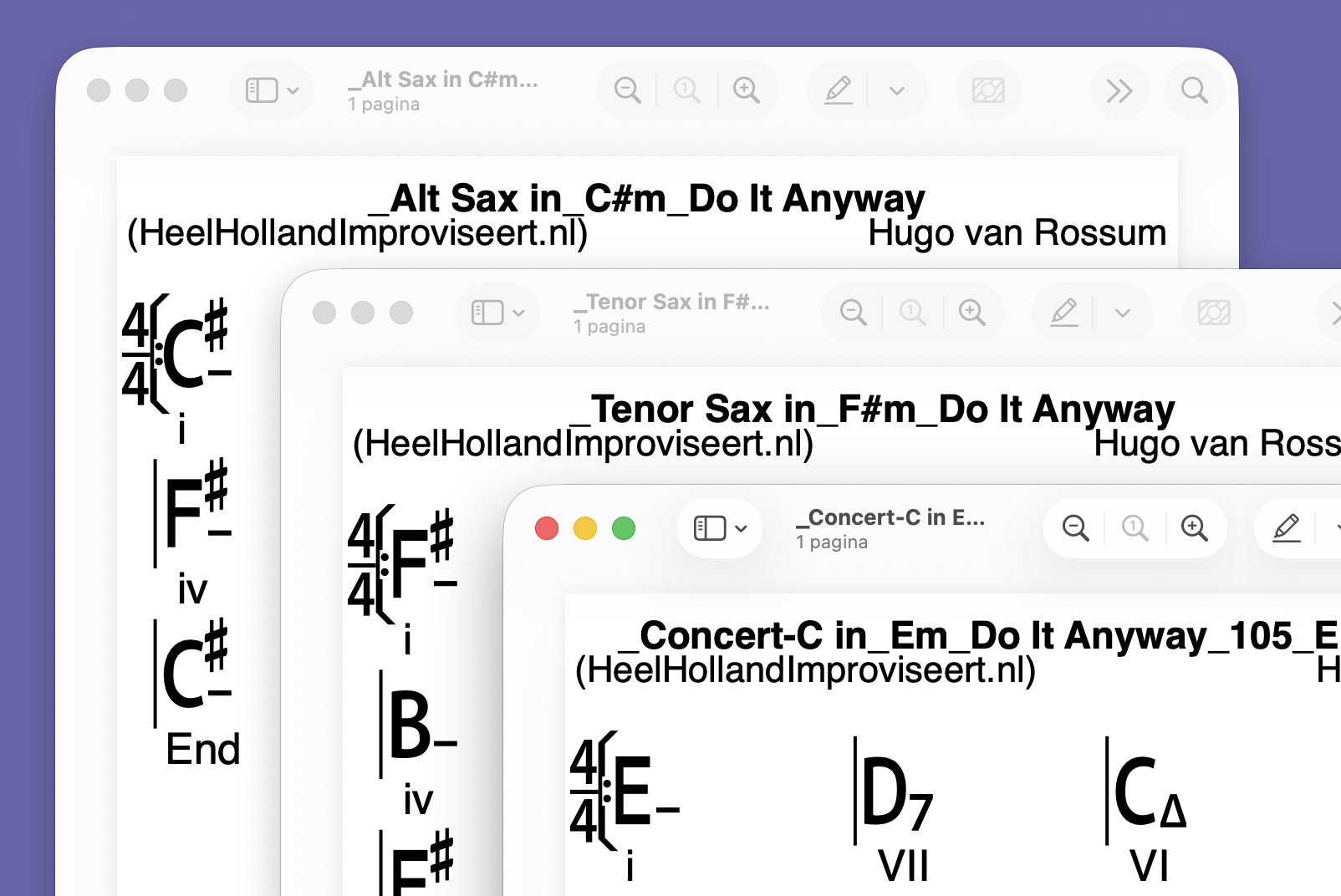 Do It Anyway C-Bb-Eb instrumenten 3 pdf's & 26 oefentracks!