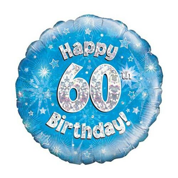 Happy Birthday 60 Blue