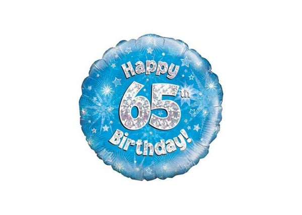 Happy Birthday 65 Blue