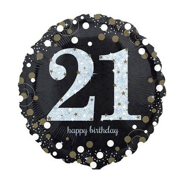 Happy Birthday 21 Gold Glitter