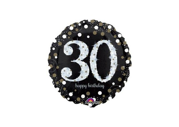 Happy Birthday 30 Gold Glitter