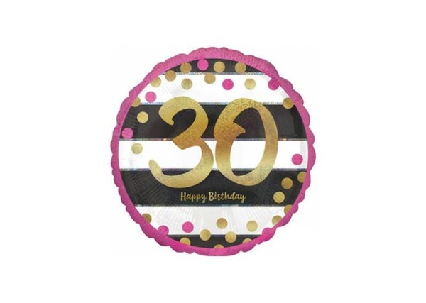 Happy Birthday 30 Pink & Gold