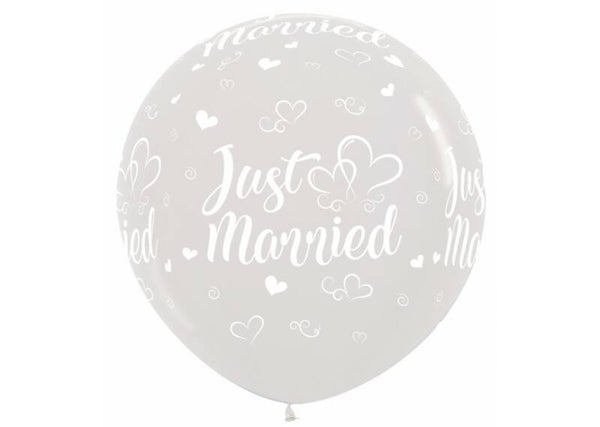 Topballon Just Married Hearts