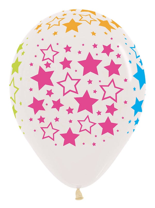 Ballon white neon star