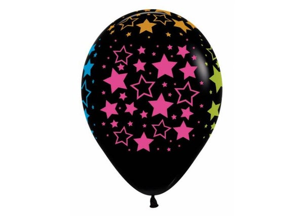 Ballon black neon star