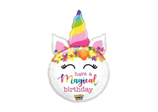 Happy Birthday folieballon Unicorn
