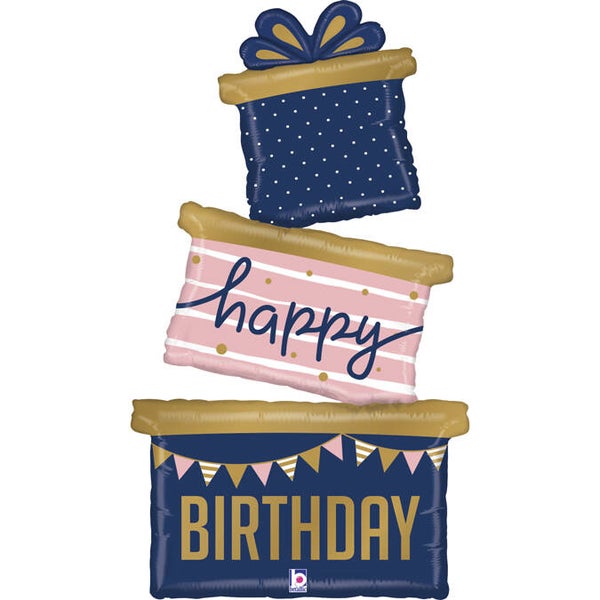 Happy Birthday stapel folieballon