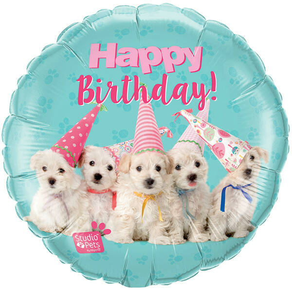 Happy Birthday folieballon puppy