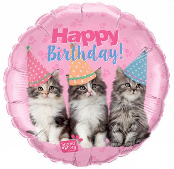 Happy Birthday folieballon Cats