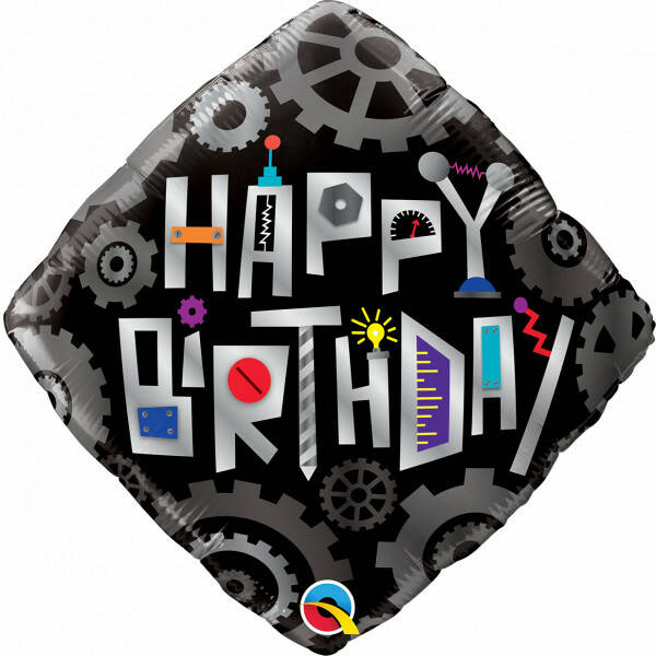 Happy Birthday folieballon robot