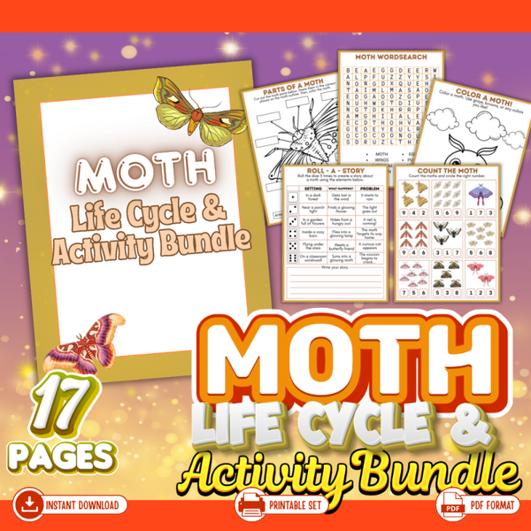🦋 Moth Life Cycle & Activity Bundle – 25‑Page Early Learning Pack