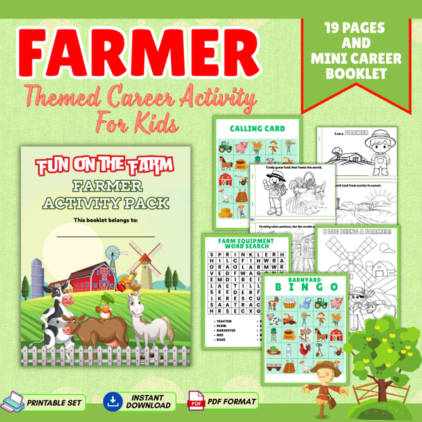 Fun on the Farm – Farmer Career Activity Pack for Kids 🚜🌾