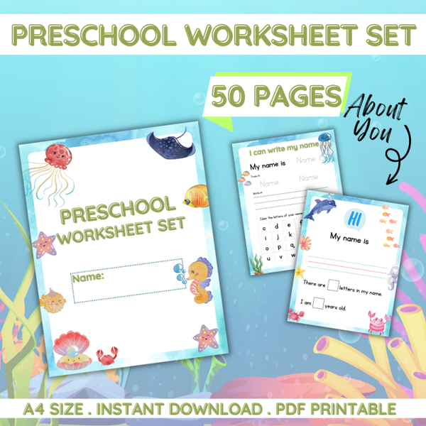 Under the Sea Preschool Activity Pack – Fun Ocean Learning Printables