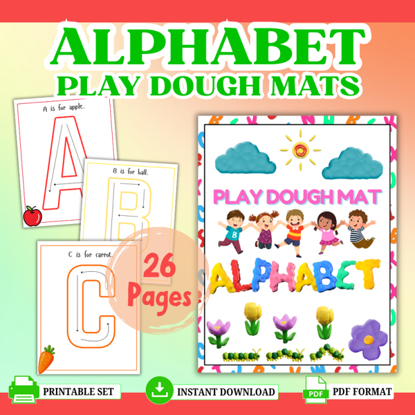 🔠✨ Alphabet Play Dough Mats – Hands‑On Letter Learning Fun