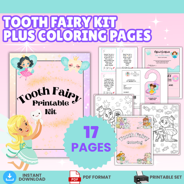 🧚‍♀️✨ Printable Tooth Fairy Kit for Girls – Magical Milestone Keepsake