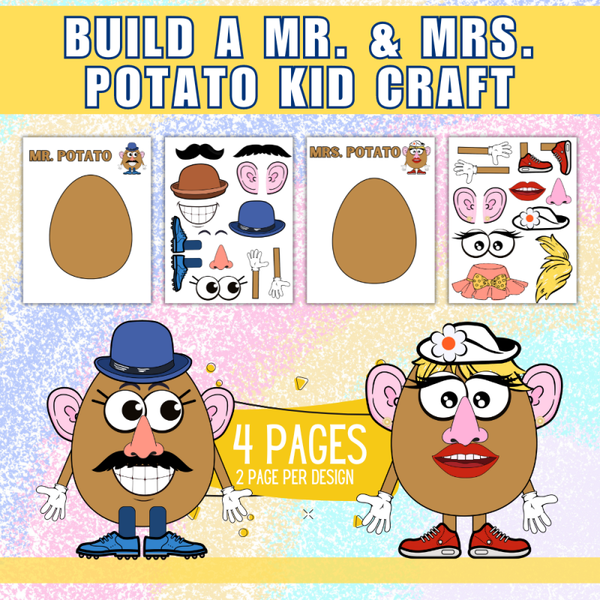 🥔 Printable Build a Mr. & Mrs. Potato Person Craft – Cut, Create & Play!