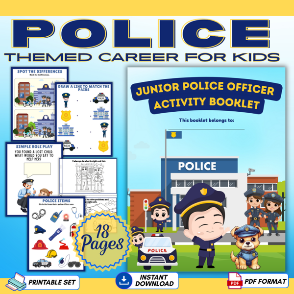 Future Heroes in Blue – Police Career Activity Pack for Kids 🚓👮‍♂️