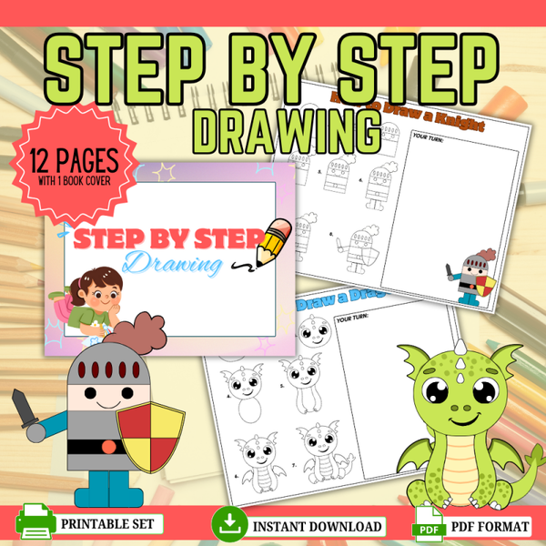 How to Draw – Step‑by‑Step Drawing Guide for Kids 🎨🐾🦄🚒