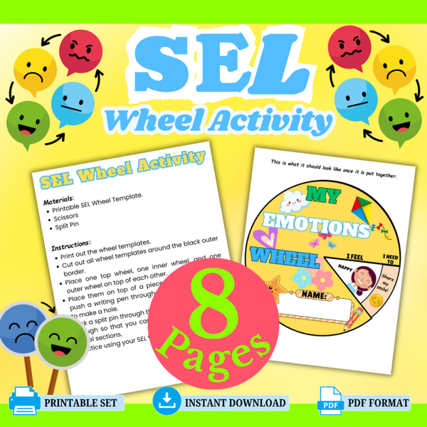 🌀 SEL Wheel Activity – Hands‑On Social‑Emotional Learning for Kids