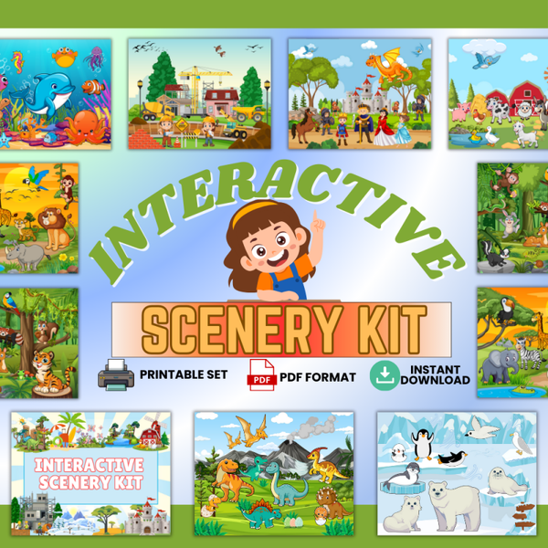 🌟 Interactive Scenery Kit – Build, Play & Imagine!