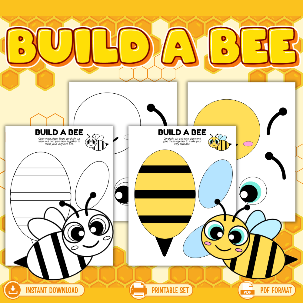 🐝 Build‑A‑Bee – Cut, Colour & Create Craft Activity