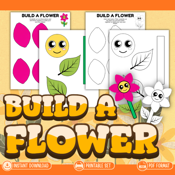 🌼 Build‑A‑Flower Craft Printable