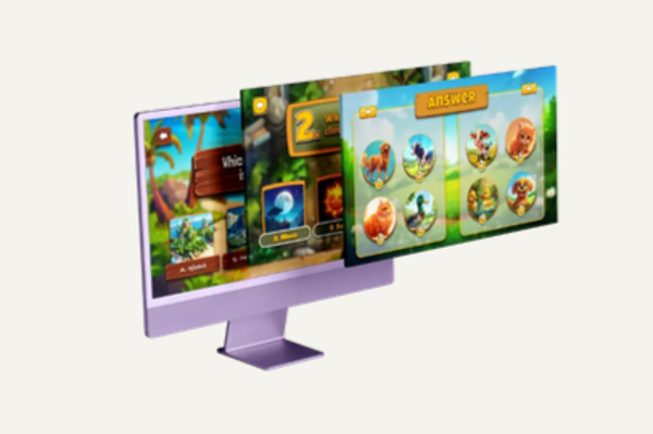 Animal Pals Match and Learn Interactive Digital Game