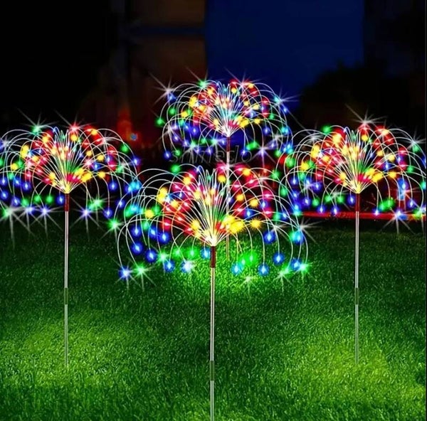 Solar Garden Licht , 2 Stück  Solar Firework Lights Meher farben