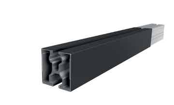 Schwarz Schienen  40 Abdeckung - 300 mm, schwarz