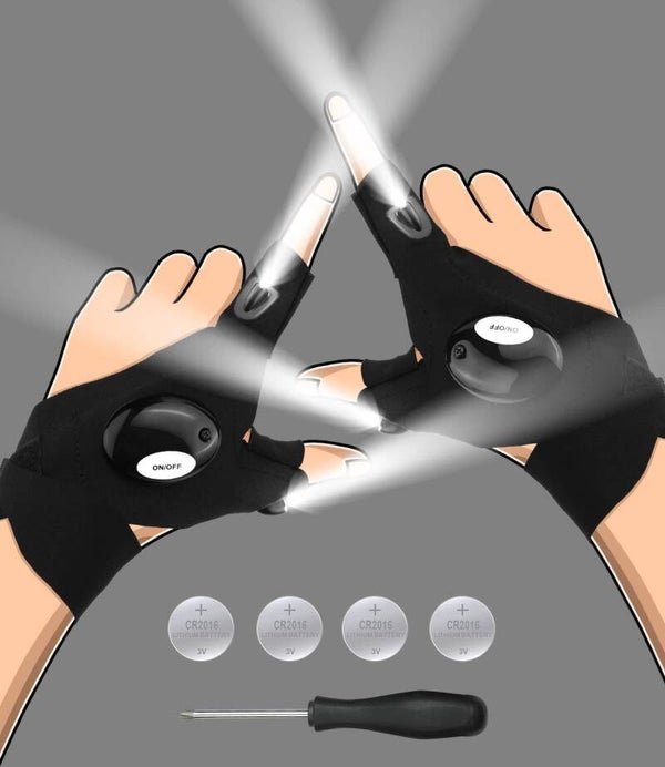 Led Taschenlampe Handschuhe Hände Frei Licht Handschuhe Lampe Für Outdoor Camping Angeln Weihnachten Geschenk