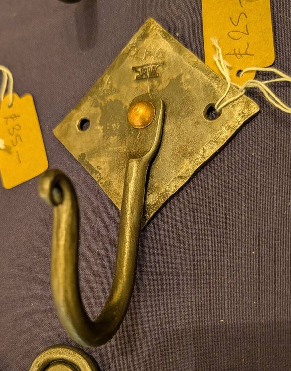 Hooks with a backing plate.