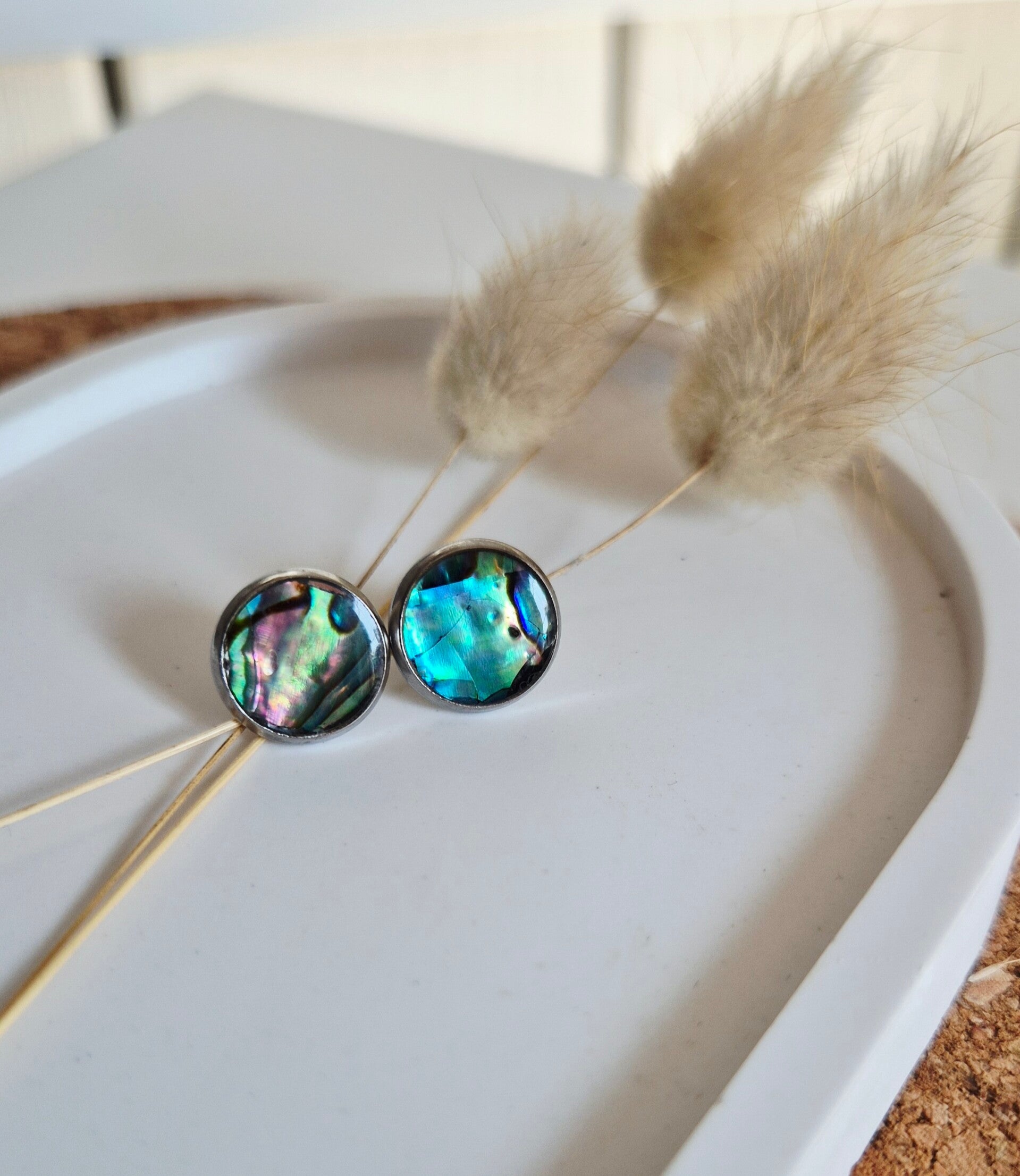Paua-Shell Ohrstecker "Remember New Zealand"