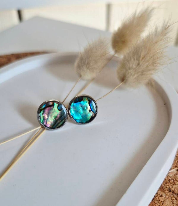 Paua-Shell Ohrstecker "Remember New Zealand"