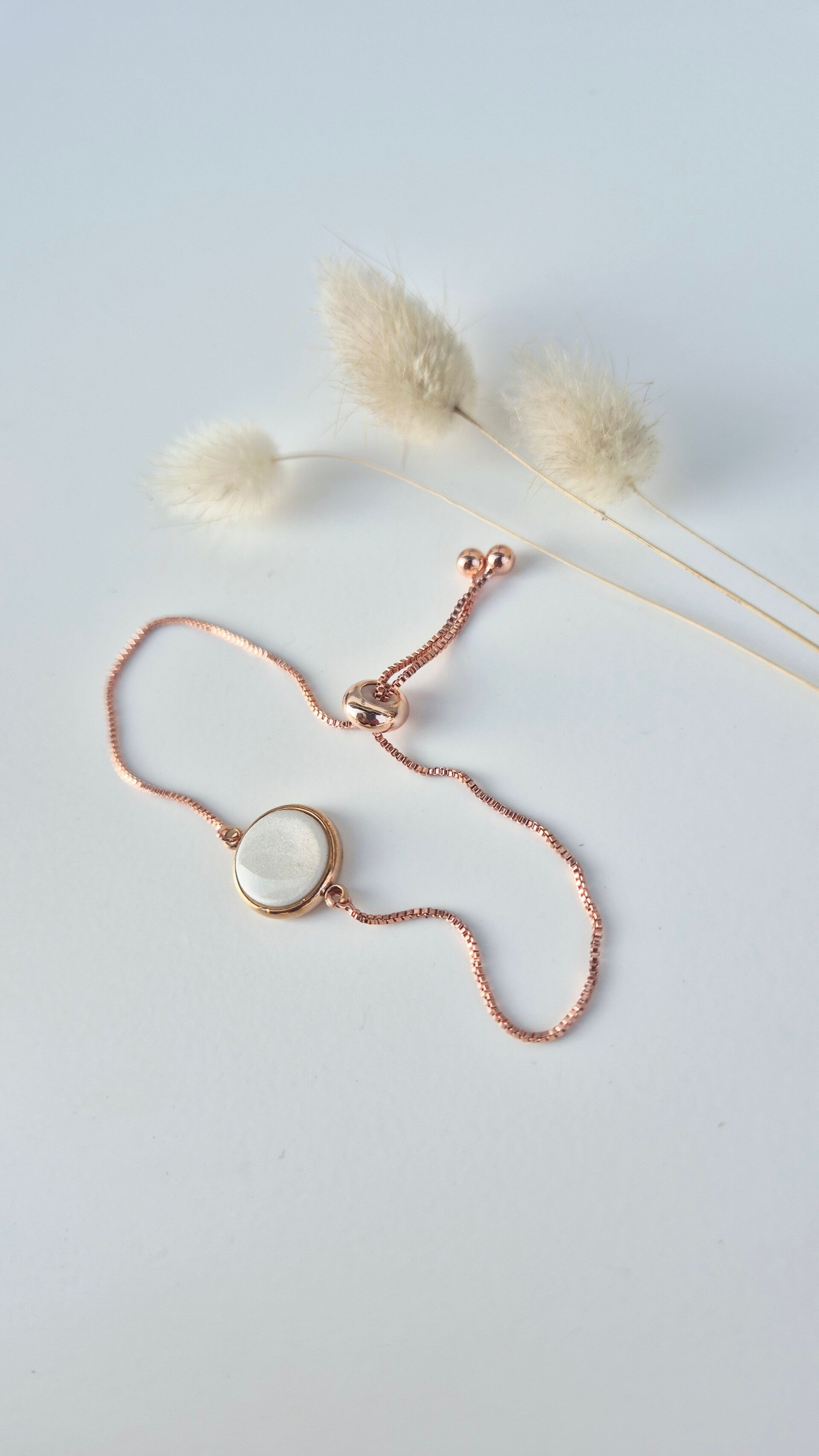 Roségold-Perlmutt Armkette