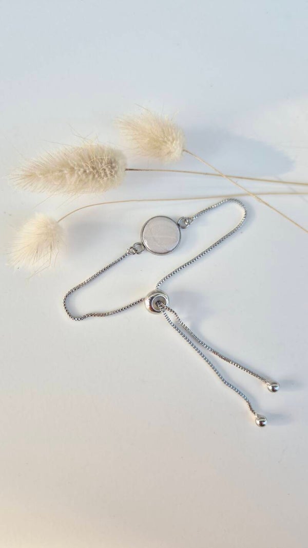 Silber-Perlmutt Armkette