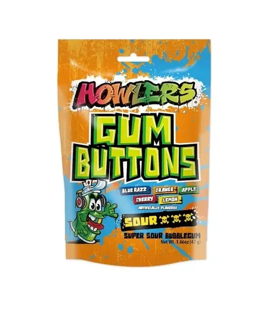 Howlers Sour Gum Buttons 47g