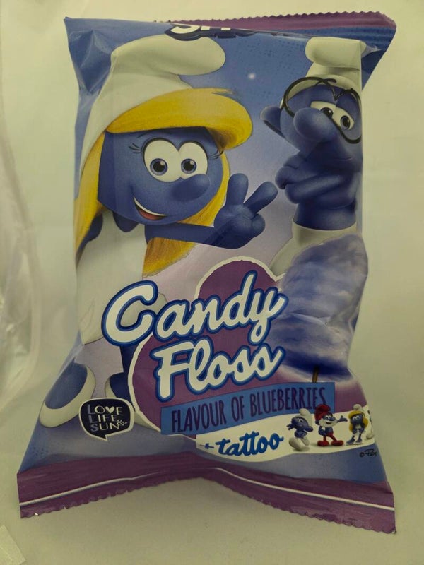 Smurf Candy Floss 50g