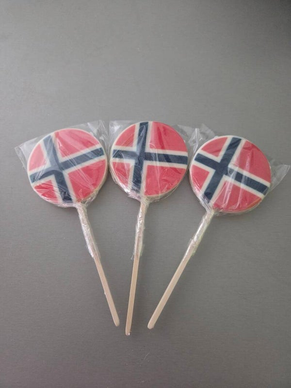 Roks Norsk Flagg Lollipop 50g