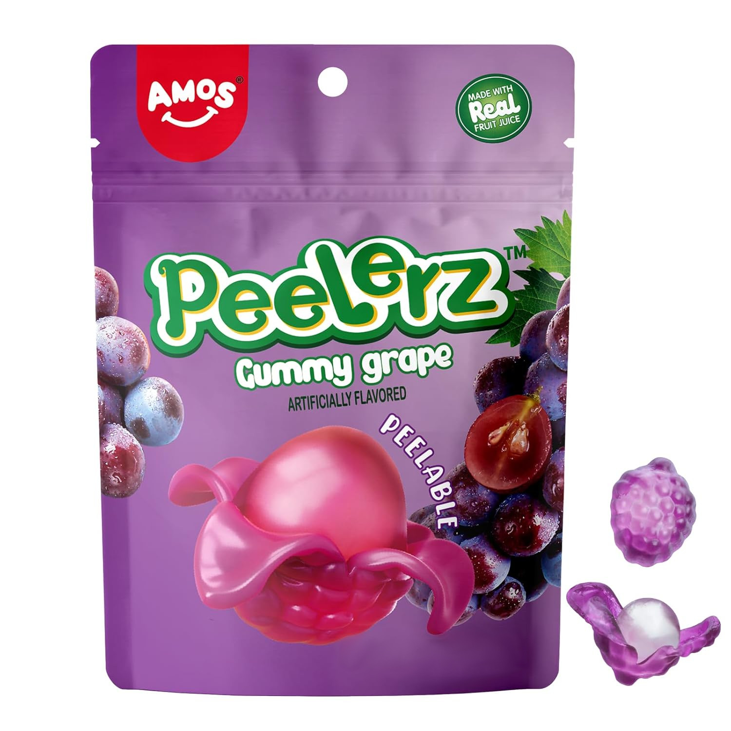 Amos Peelerz Gummy Grape 65g
