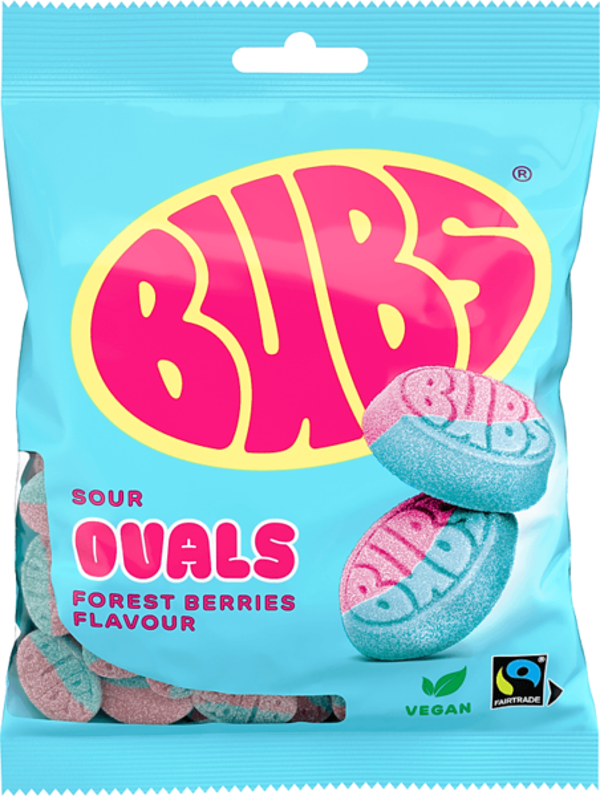 Bubs Sour Ovals Forrest Berries 90g