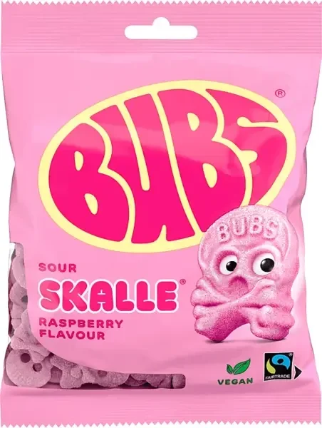 Bubs Sour Skalle Raspberry 90g