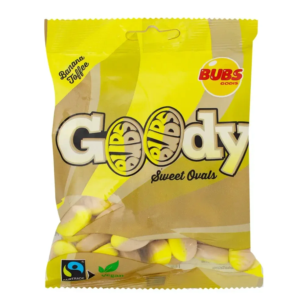 Bubs Sweet Ovals Banana Toffee 90g