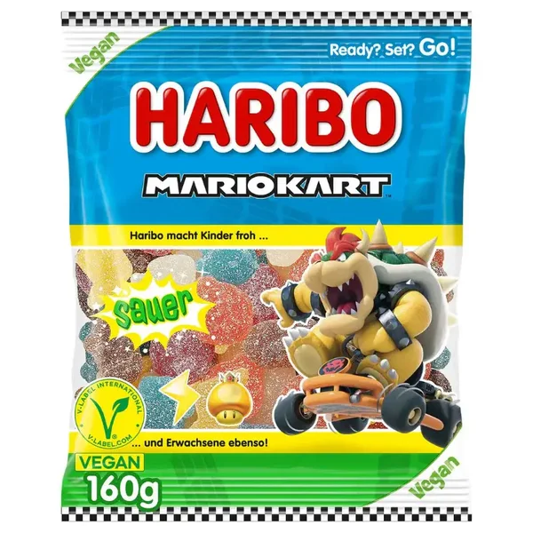 Haribo Mario Kart Sour Veggie Limited Edition 160g