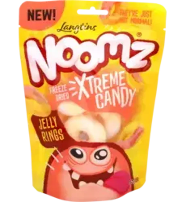 Noomz Freeze Dried Sweets Jelly Rings Peach 55g