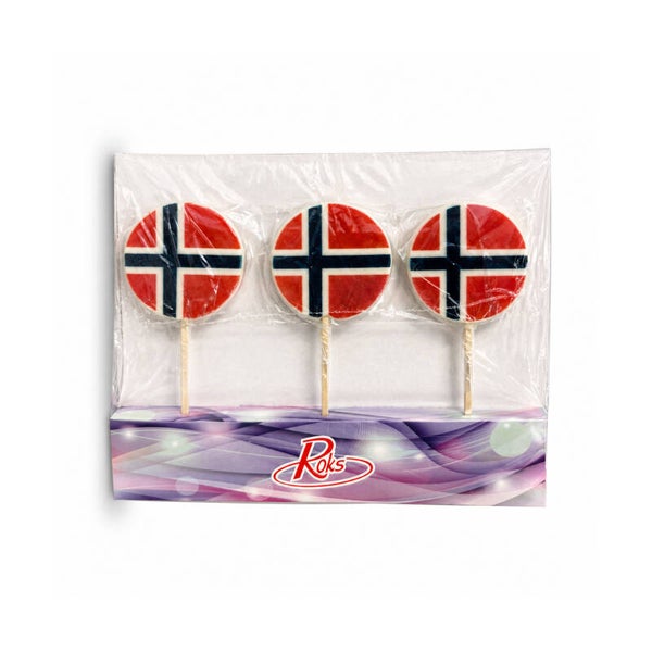 Roks Norsk Flagg Lollipop 50g