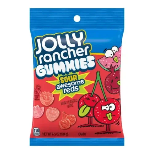 Jolly Rancher Gummies Sour Awesome Reds Peg Bag 184g