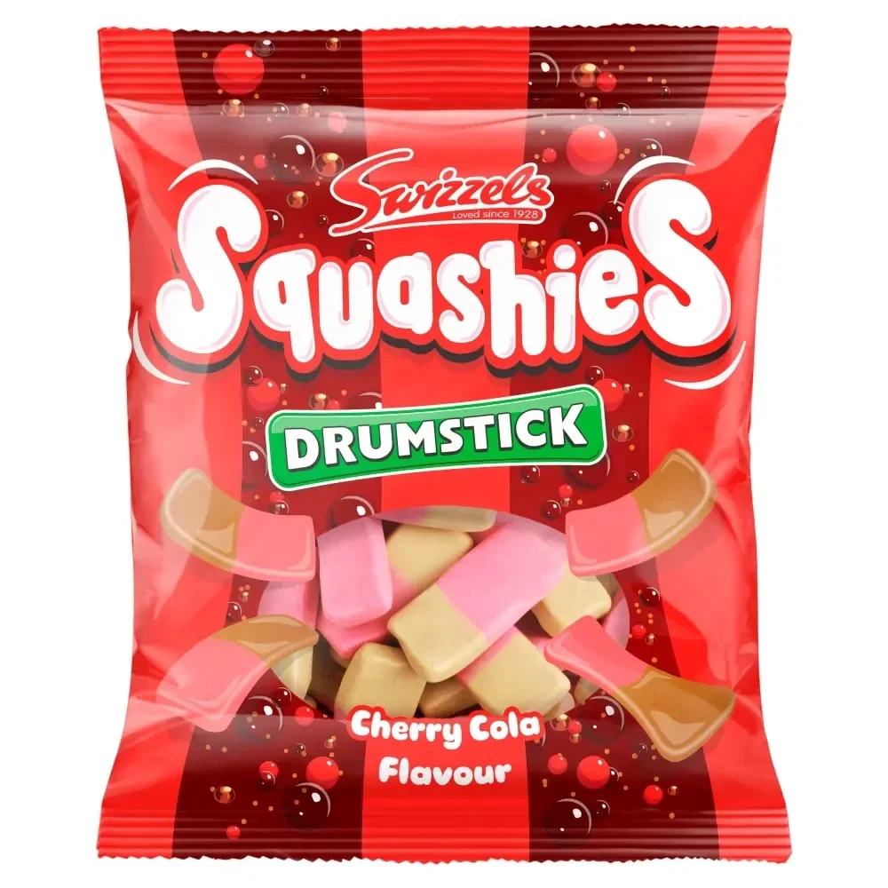 Swizzels Squashies Cherry Cola Flavour Drumstick Bag 120g