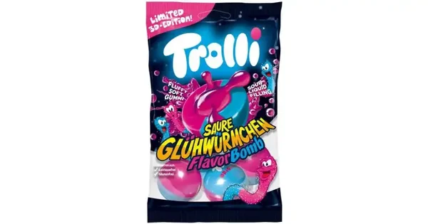 Trolli Sour Glowworms Flavor Bomb 75g