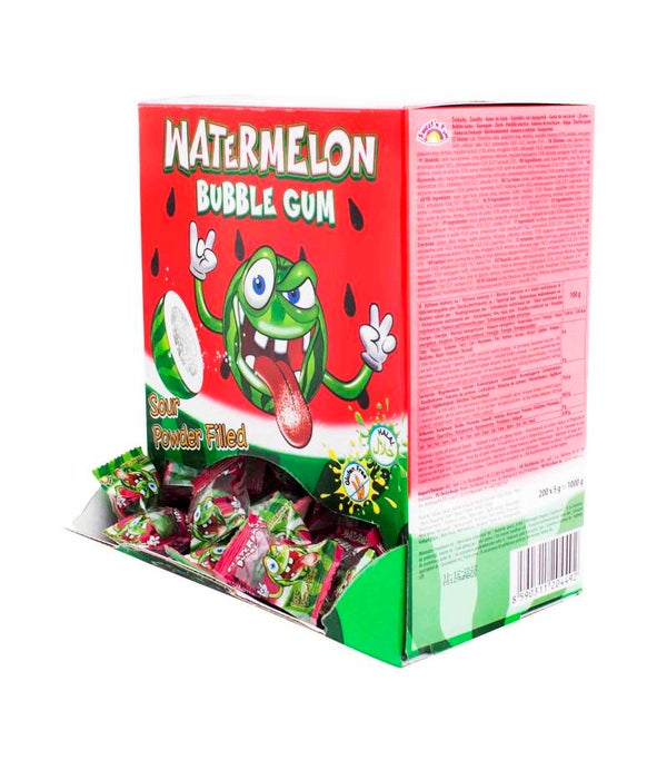 Watermelon Sour Powder Filled Bubble Gum 5g